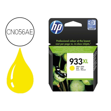 INK-JET HP 933XL AMARILLO CN056AE OFFICEJET 6100/6600/6700 PREMIUM CAPACIDAD 825 PAG