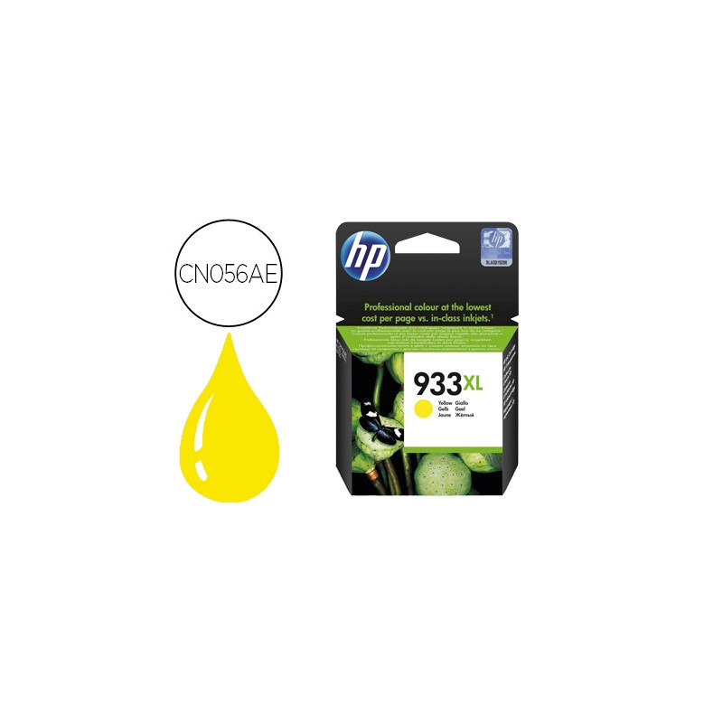 INK-JET HP 933XL AMARILLO CN056AE OFFICEJET 6100/6600/6700 PREMIUM CAPACIDAD 825 PAG