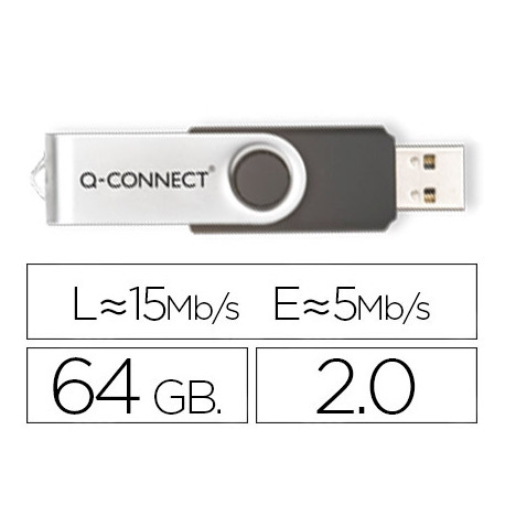 MEMORIA USB Q-CONNECT FLASH 64 GB 2.0