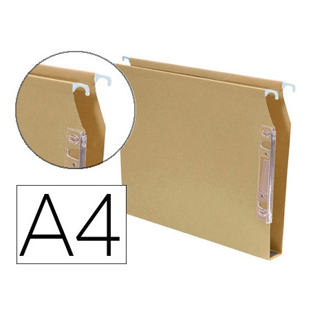 CARPETA COLGANTE FADE DIN A4 VISOR LATERAL 250X330X30 MM KRAFT