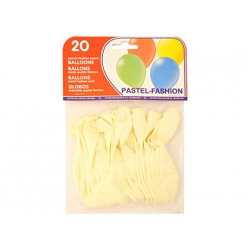 GLOBO 100% LATEX BIODEGRADABLE BLANCO BOLSA DE 20 UNIDADES