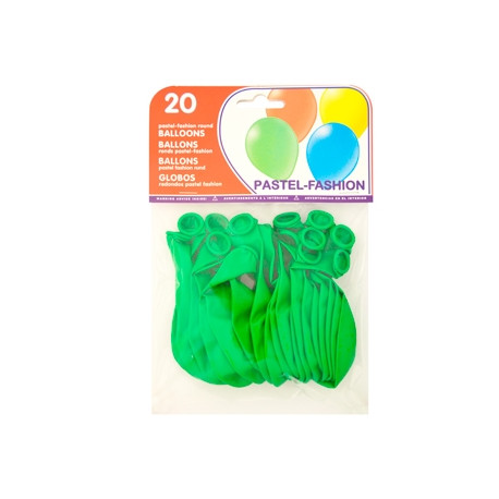 GLOBO 100% LATEX BIODEGRADABLE VERDE PISTACHO BOLSA DE 20 UNIDADES