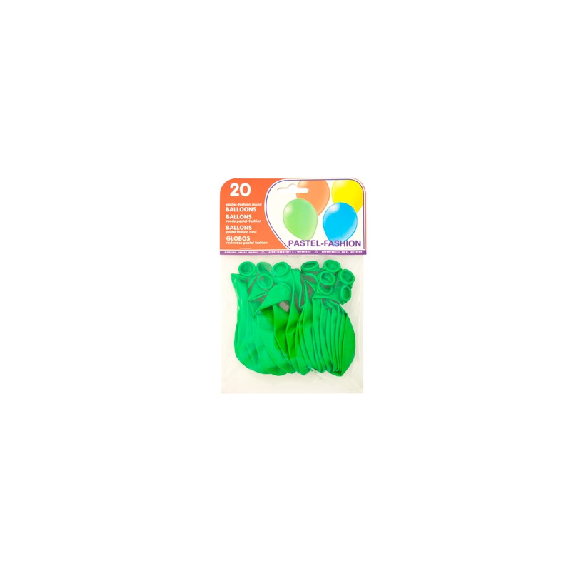 GLOBO 100% LATEX BIODEGRADABLE VERDE PISTACHO BOLSA DE 20 UNIDADES