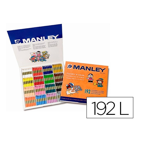 LAPICES CERA MANLEY SCHOOL PACK DE 192 UNIDADES COLORES SURTIDOS 16 X COLOR