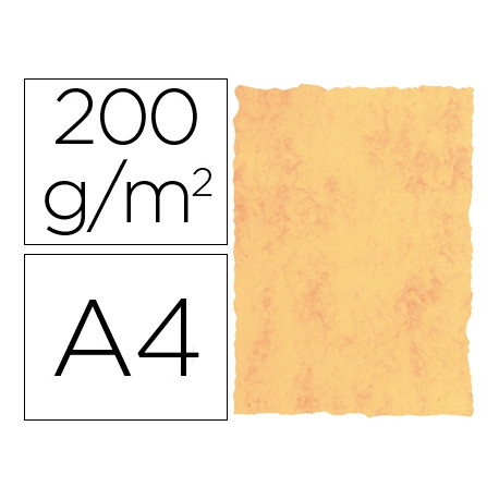 PAPEL PERGAMINO DIN A4 200 GR COLOR MARMOL AMARILLO