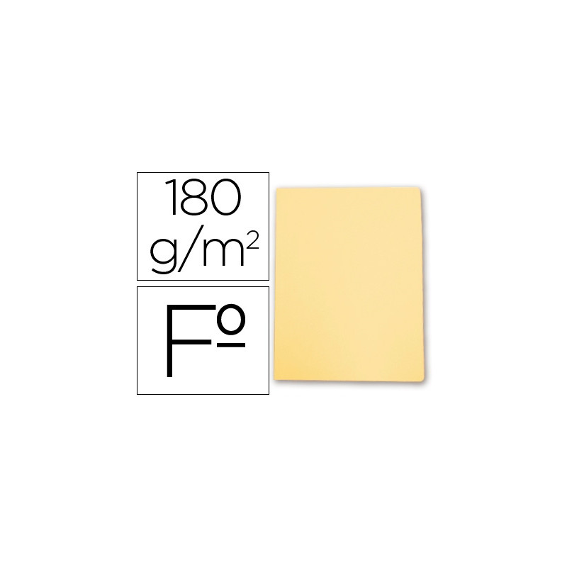 SUBCARPETA CARTULINA GIO FOLIO AMARILLO PASTEL 180 G/M2