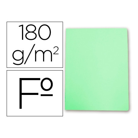 SUBCARPETA CARTULINA GIO FOLIO VERDE PASTEL 180 G/M2