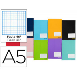 LIBRETA LIDERPAPEL SMART A5 32 HOJAS 60 G/M2 RAYADO N 46 COLORES SURTIDO