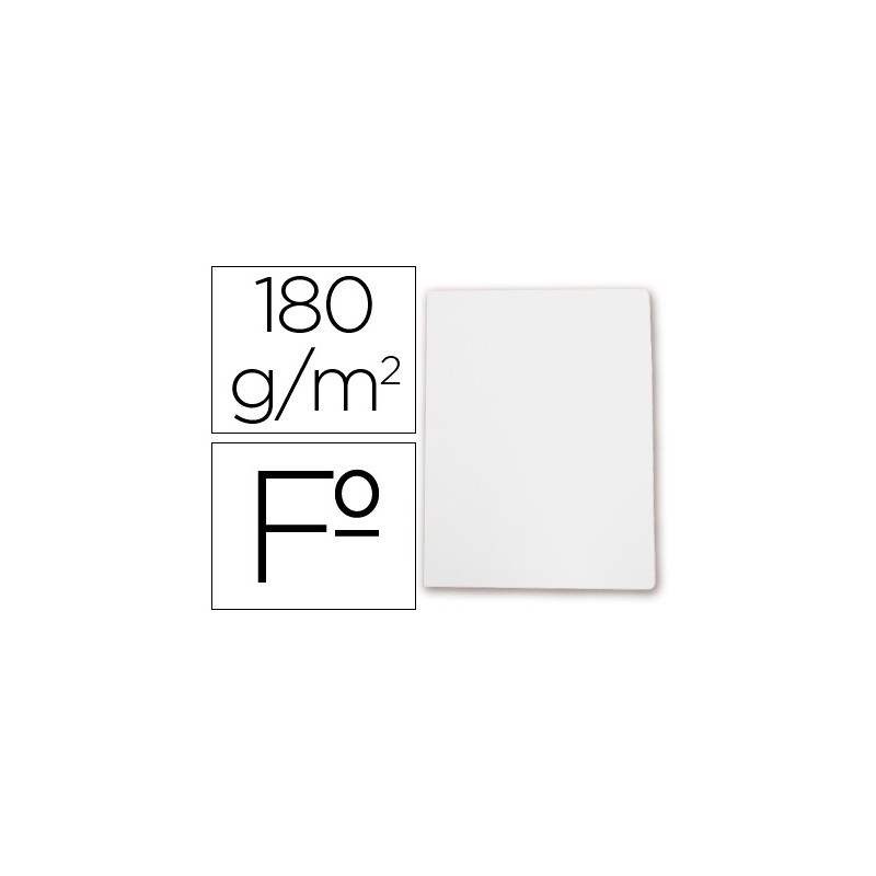 SUBCARPETA CARTULINA GIO FOLIO BLANCA 180 G/M2