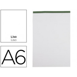 BLOC NOTAS LIDERPAPEL LISO A6 80 HOJAS 60 G/M2 PERFORADO SIN TAPA