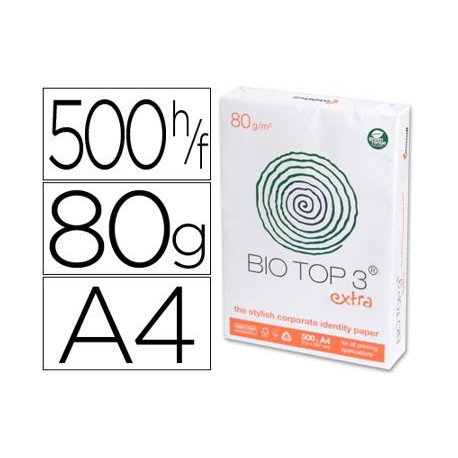 PAPEL FOTOCOPIADORA BIOTOP 80G EXTRA ECOLOGICO DIN A4 PAQUETE DE 500 HOJAS