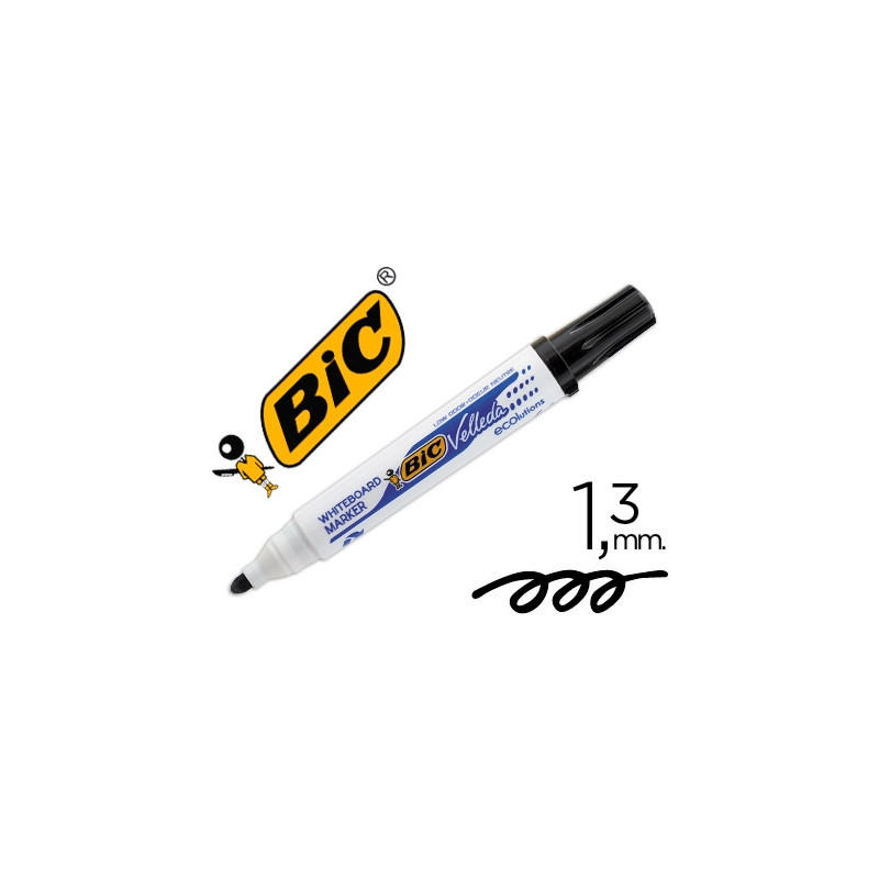 ROTULADOR BIC VELLEDA PARA PIZARRA NEGRO PUNTA REDONDA 1,3 MM