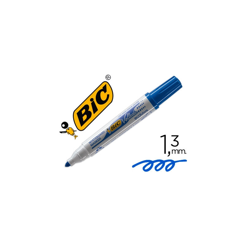 ROTULADOR BIC VELLEDA PARA PIZARRA AZUL PUNTA REDONDA 1,3 MM