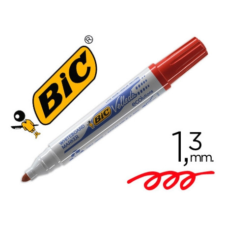 ROTULADOR BIC VELLEDA PARA PIZARRA ROJO PUNTA REDONDA 1,3 MM