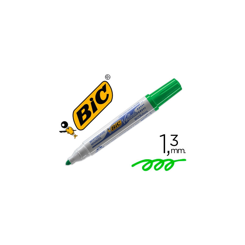 ROTULADOR BIC VELLEDA PARA PIZARRA VERDE PUNTA REDONDA 1,3 MM