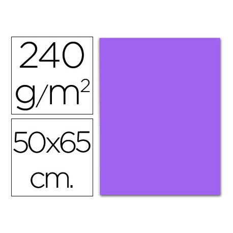 CARTULINA LIDERPAPEL 50X65 CM 240 G/M2 PURPURA