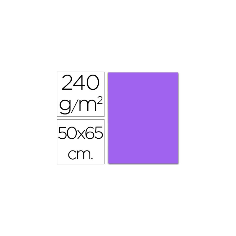 CARTULINA LIDERPAPEL 50X65 CM 240 G/M2 PURPURA