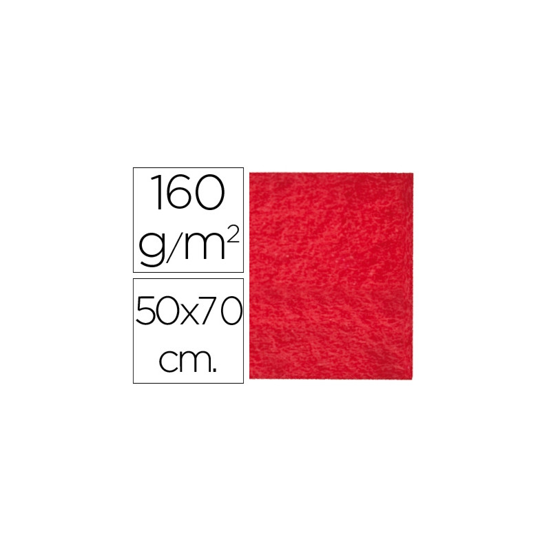 FIELTRO LIDERPAPEL 50X70CM ROJO 160G/M2