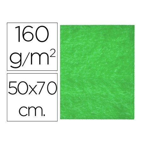 FIELTRO LIDERPAPEL 50X70CM VERDE 160G/M2