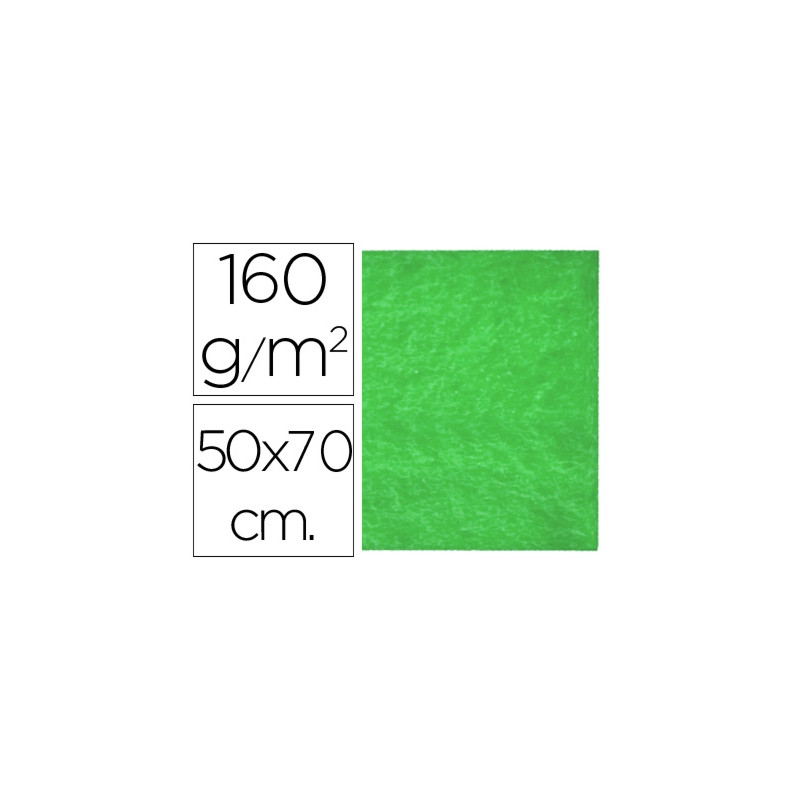 FIELTRO LIDERPAPEL 50X70CM VERDE 160G/M2