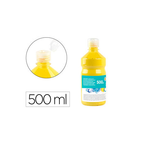 TEMPERA LIQUIDA LIDERPAPEL ESCOLAR 500 ML AMARILLO