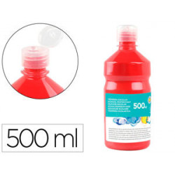 TEMPERA LIQUIDA LIDERPAPEL ESCOLAR 500 ML ROJO