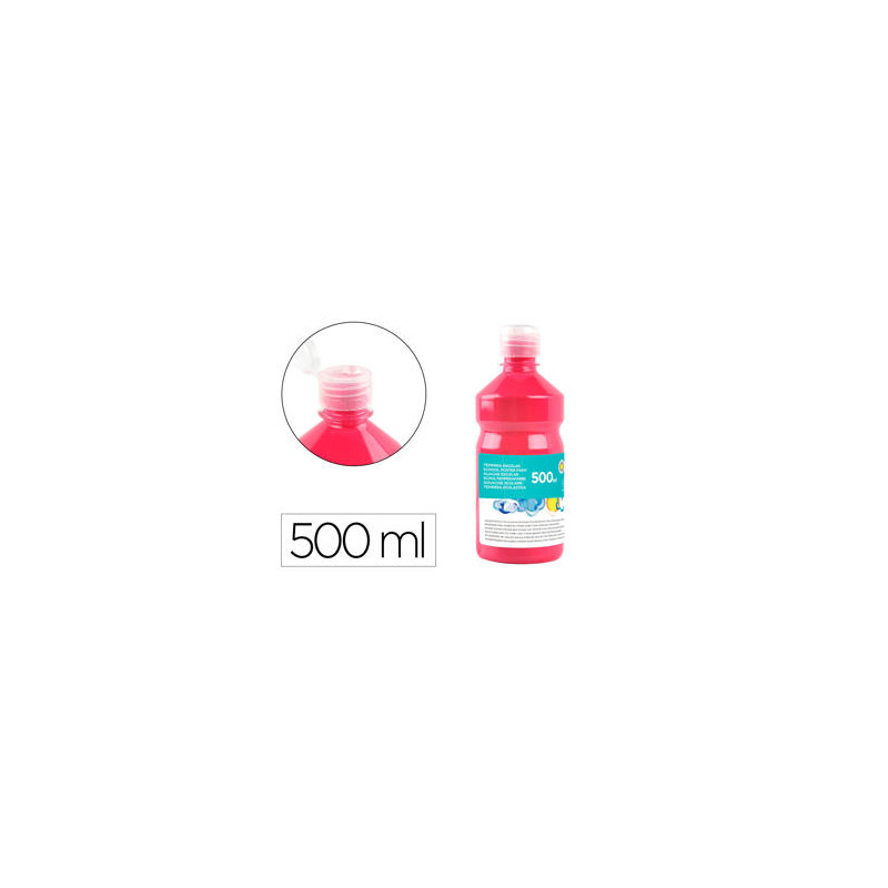 TEMPERA LIQUIDA LIDERPAPEL ESCOLAR 500 ML FUCSIA