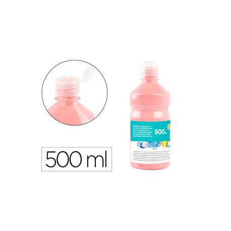 TEMPERA LIQUIDA LIDERPAPEL ESCOLAR 500 ML ROSA