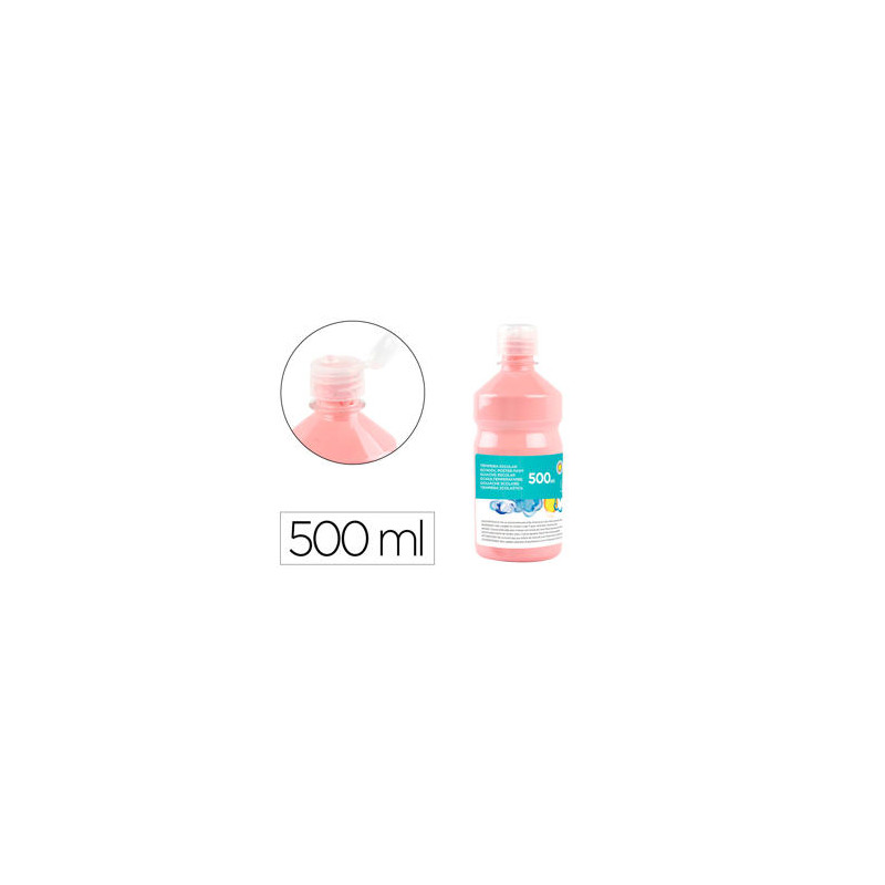 TEMPERA LIQUIDA LIDERPAPEL ESCOLAR 500 ML ROSA