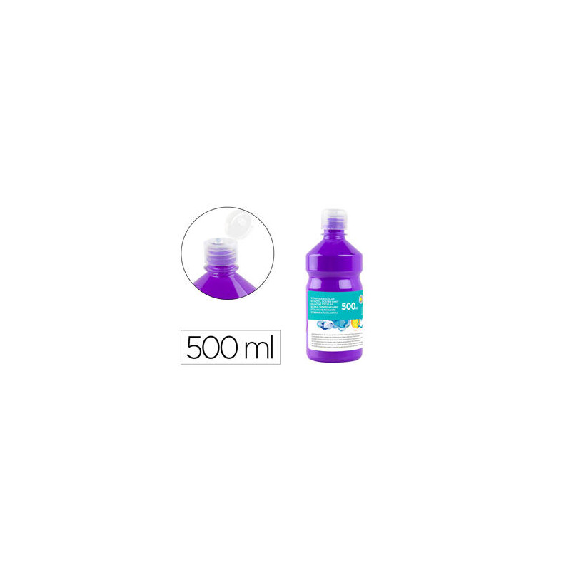 TEMPERA LIQUIDA LIDERPAPEL ESCOLAR 500 ML VIOLETA