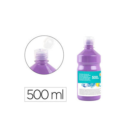 TEMPERA LIQUIDA LIDERPAPEL ESCOLAR 500 ML LILA