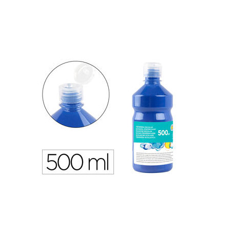 TEMPERA LIQUIDA LIDERPAPEL ESCOLAR 500 ML AZUL MARINO