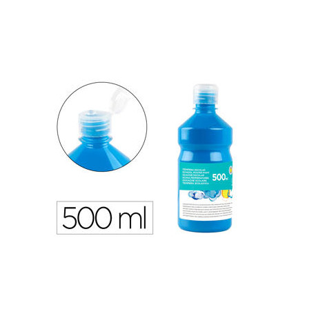 TEMPERA LIQUIDA LIDERPAPEL ESCOLAR 500 ML AZUL