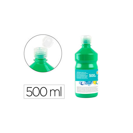 TEMPERA LIQUIDA LIDERPAPEL ESCOLAR 500 ML VERDE