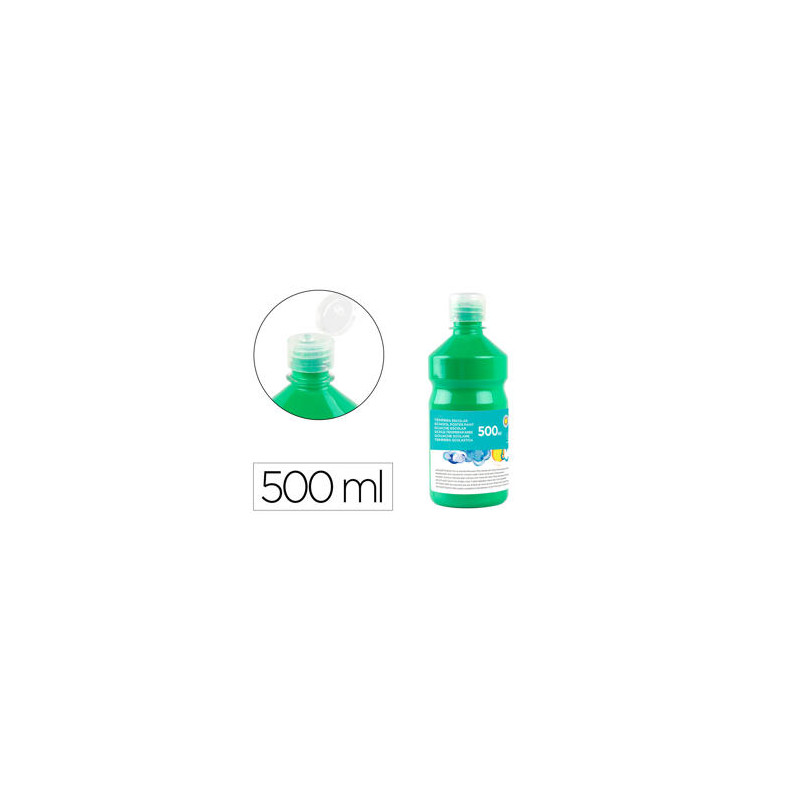 TEMPERA LIQUIDA LIDERPAPEL ESCOLAR 500 ML VERDE