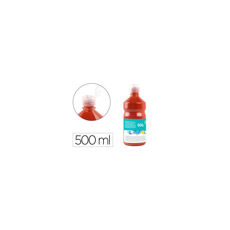 TEMPERA LIQUIDA LIDERPAPEL ESCOLAR 500 ML MARRON