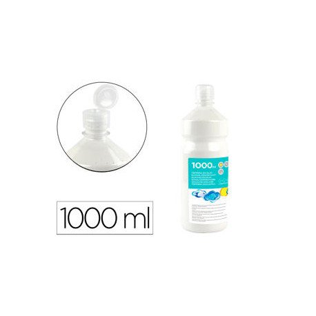 TEMPERA LIQUIDA LIDERPAPEL ESCOLAR 1000 ML BLANCO