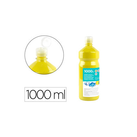 TEMPERA LIQUIDA LIDERPAPEL ESCOLAR 1000 ML AMARILLO LIMON