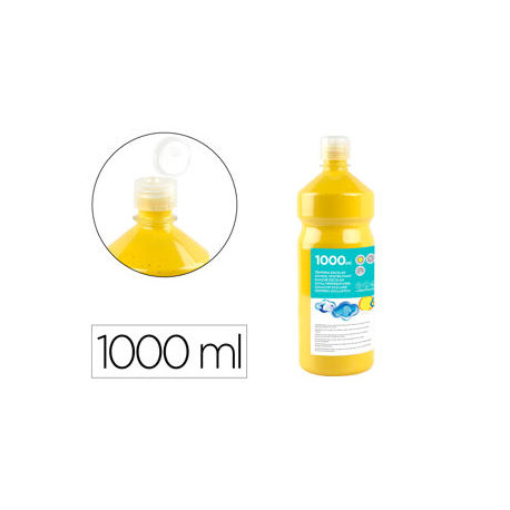 TEMPERA LIQUIDA LIDERPAPEL ESCOLAR 1000 ML AMARILLO