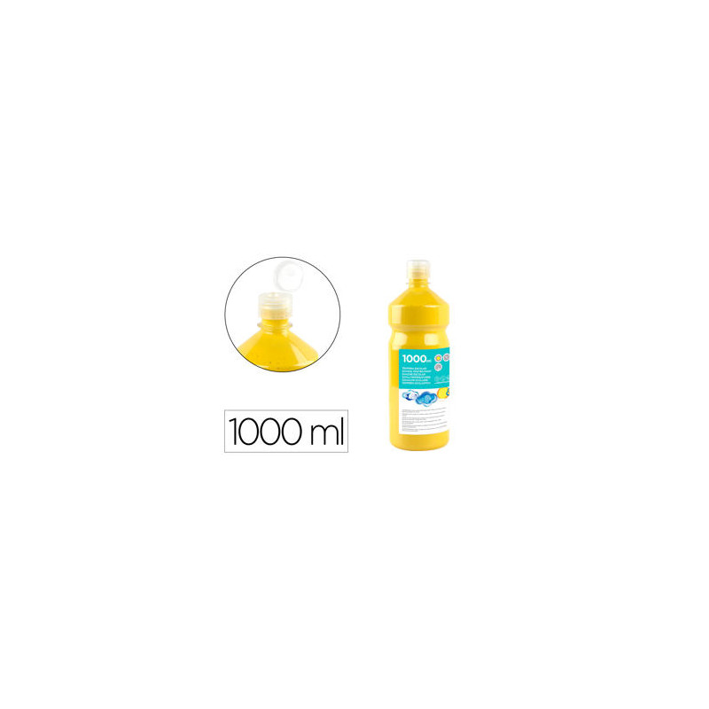 TEMPERA LIQUIDA LIDERPAPEL ESCOLAR 1000 ML AMARILLO