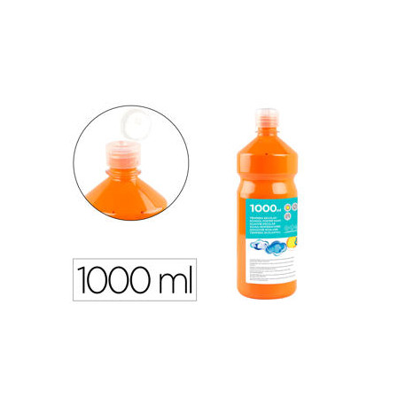 TEMPERA LIQUIDA LIDERPAPEL ESCOLAR 1000 ML NARANJA