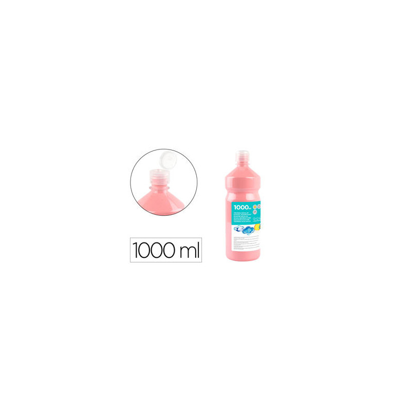 TEMPERA LIQUIDA LIDERPAPEL ESCOLAR 1000 ML ROSA