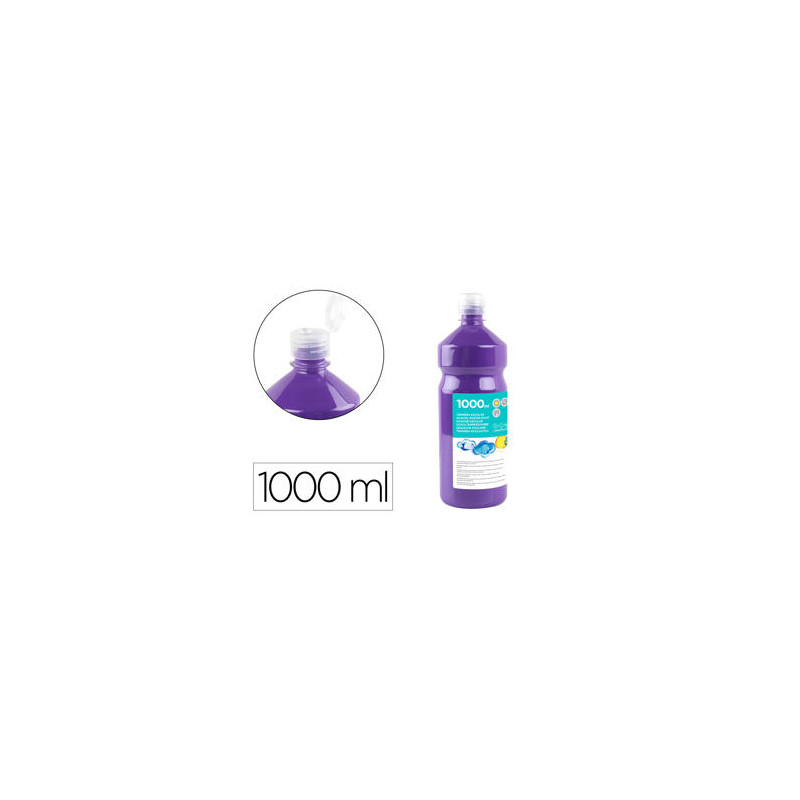 TEMPERA LIQUIDA LIDERPAPEL ESCOLAR 1000 ML VIOLETA