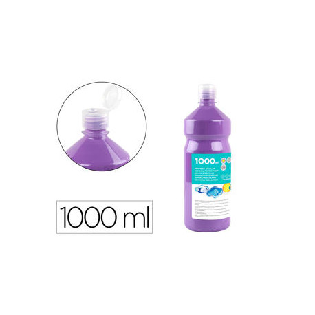 TEMPERA LIQUIDA LIDERPAPEL ESCOLAR 1000 ML LILA