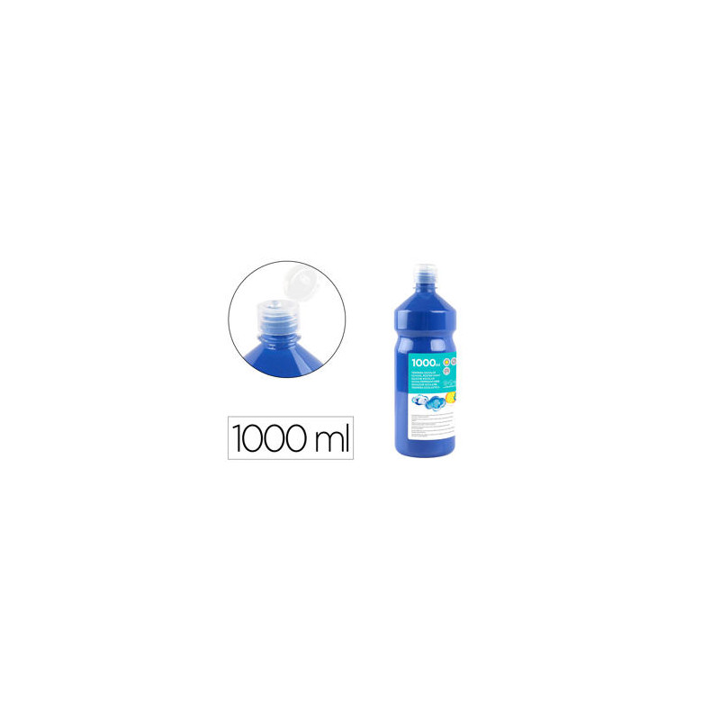 TEMPERA LIQUIDA LIDERPAPEL ESCOLAR 1000 ML AZUL MARINO