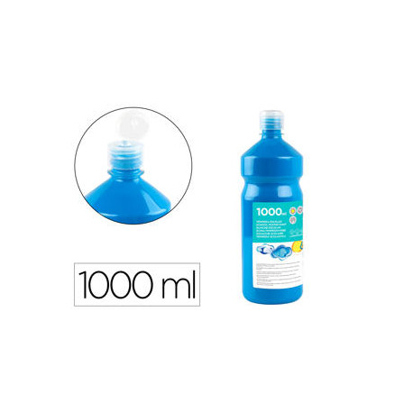 TEMPERA LIQUIDA LIDERPAPEL ESCOLAR 1000 ML AZUL