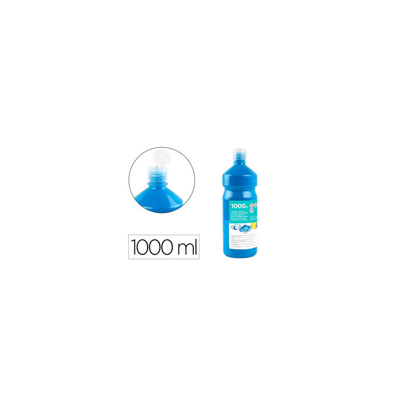 TEMPERA LIQUIDA LIDERPAPEL ESCOLAR 1000 ML AZUL