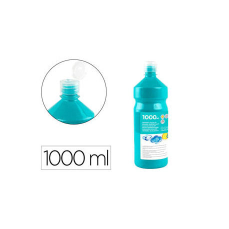 TEMPERA LIQUIDA LIDERPAPEL ESCOLAR 1000 ML TURQUESA