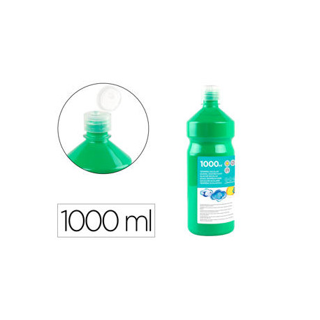 TEMPERA LIQUIDA LIDERPAPEL ESCOLAR 1000 ML VERDE