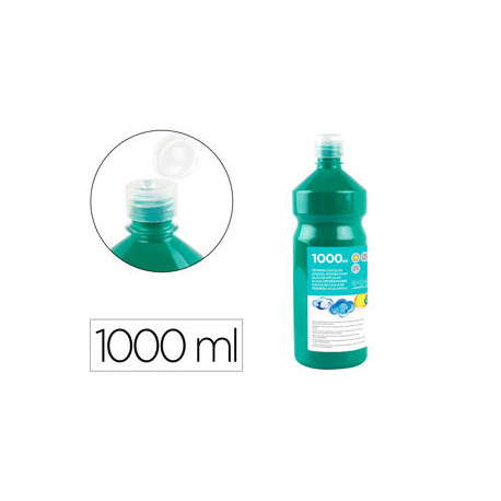 TEMPERA LIQUIDA LIDERPAPEL ESCOLAR 1000 ML VERDE OSCURO